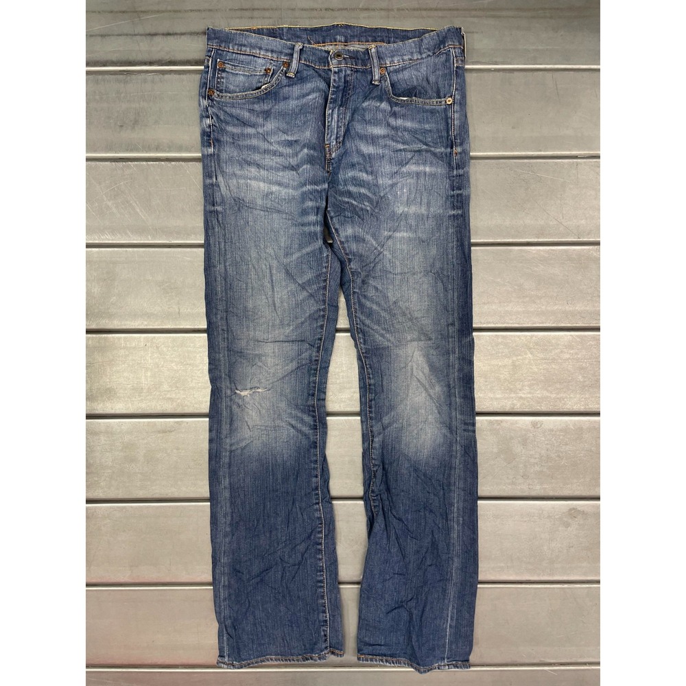 VTG Levis 527 Jeans Mens‎ 34X34 Blue Medium Wash Denim Slim Bootcut Faded